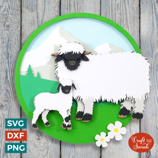 Valais Blacknose Sheep SVG