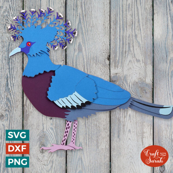 Victoria Crowned Pigeon SVG