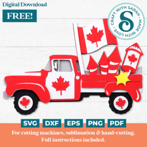 Canada Day Truck SVG