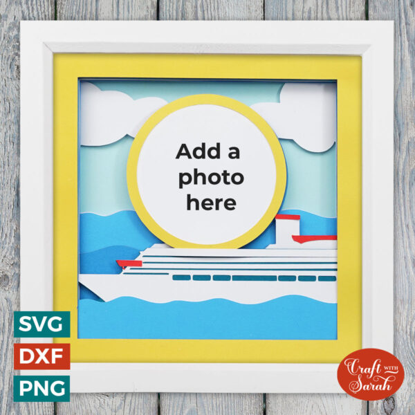 Cruise Ship Add-a-Photo Shadow Box