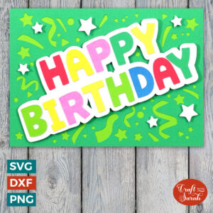 Confetti Happy Birthday Card