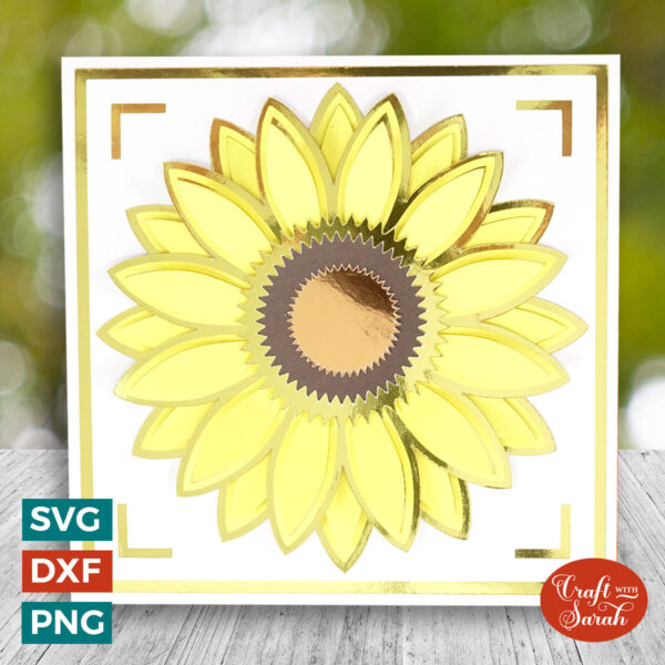 Sunflower Bend Out Card