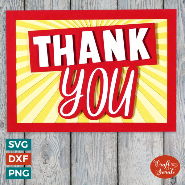 Starburst Thank You Card