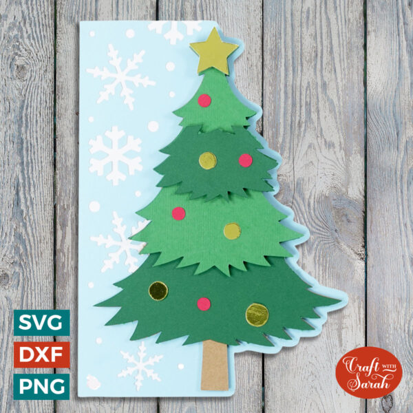 Christmas Tree Side Edge Card