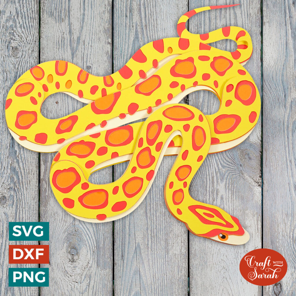 Corn snake svg craft with sarah