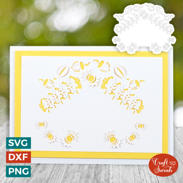 Leaves Rectangle Cut & Tuck Card