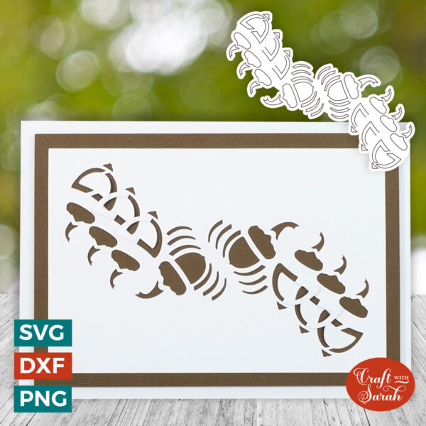 Wavy Acorns Cut & Tuck Card
