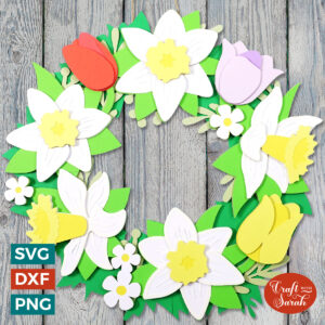 Giant Spring Wreath with Daffodils & Tulips