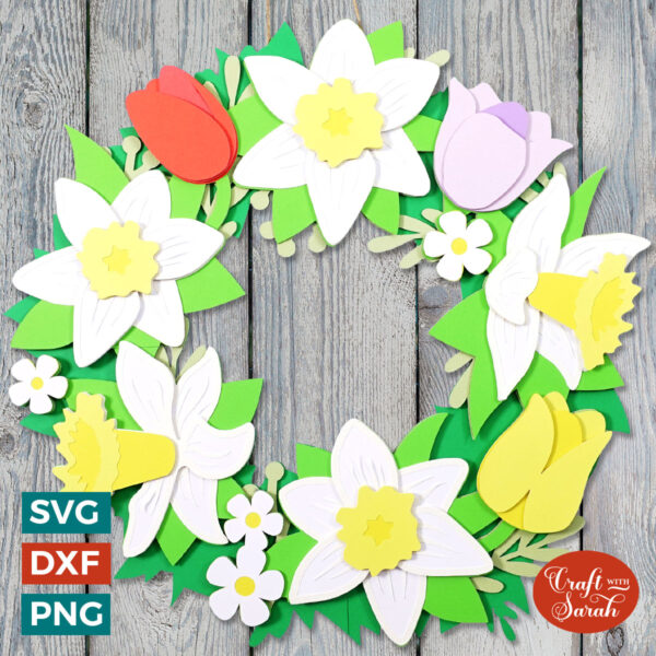 Giant Spring Wreath with Daffodils & Tulips
