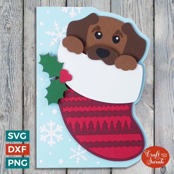 Christmas Dog Side Edge Card
