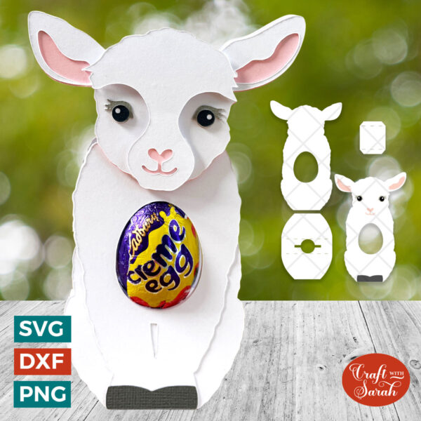Lamb Chocolate Egg Holder SVG