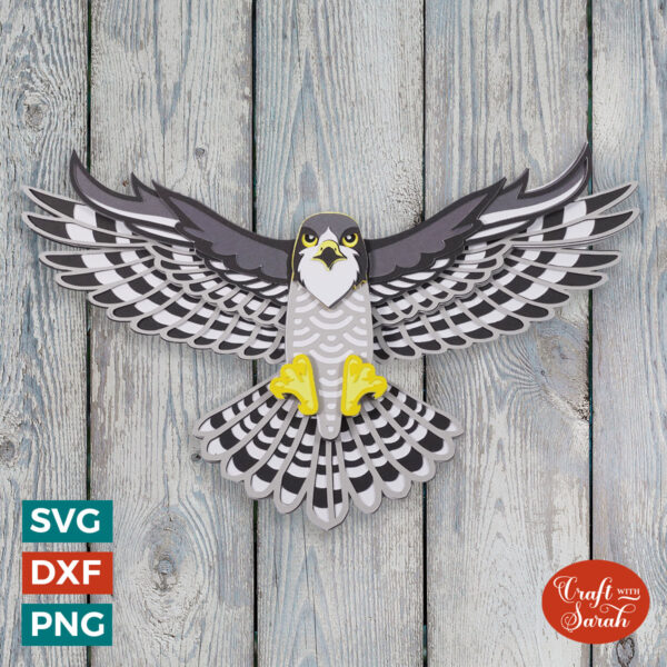 Falcon in Flight SVG