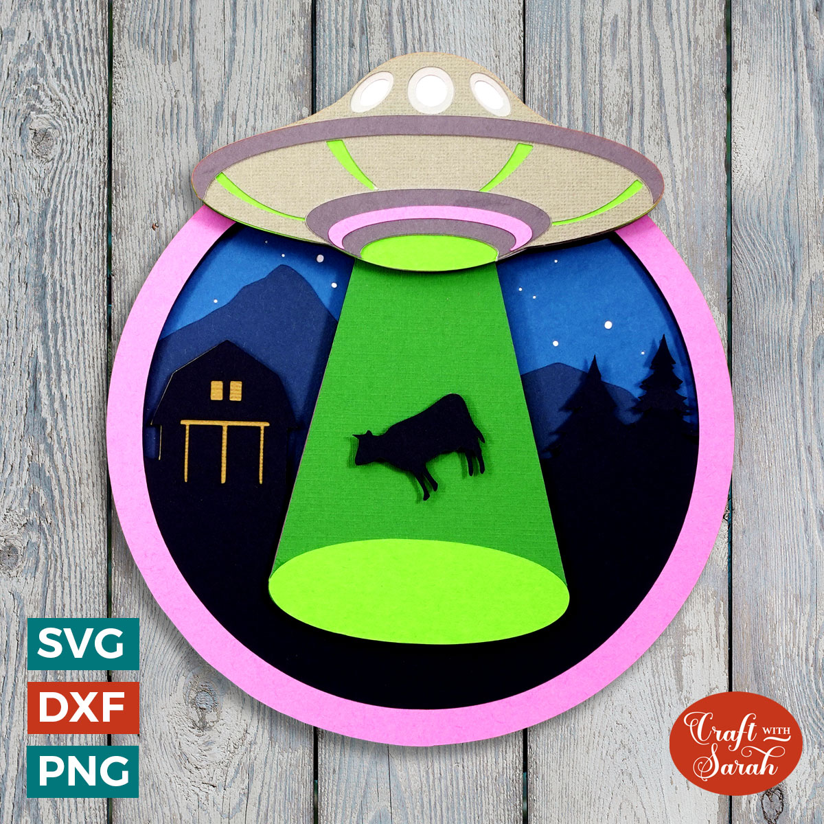 Flying Saucer SVG Craft With Sarah
