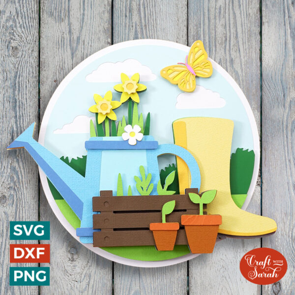 Gardening Scene SVG