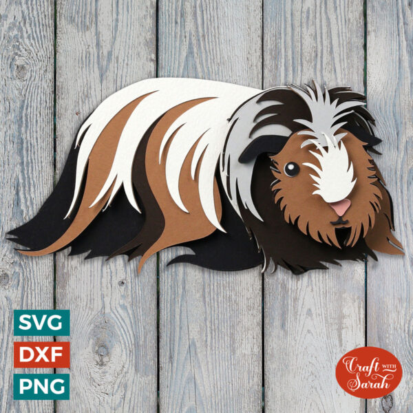 Long Fur Guinea Pig SVG