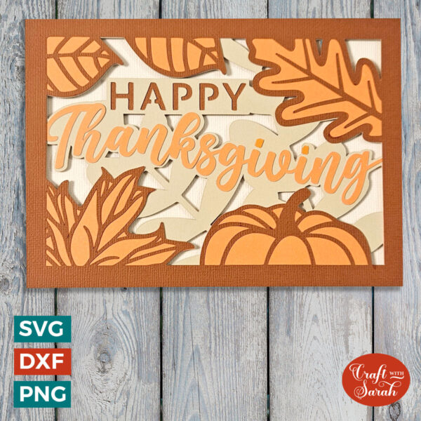 Happy Thanksgiving Leaves Card