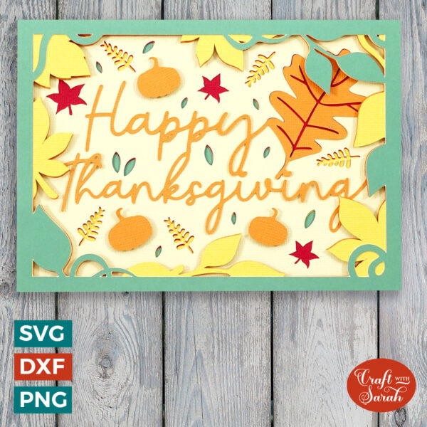Happy Thanksgiving Pumpkins Card