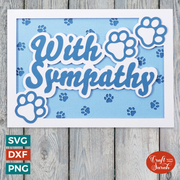 Pet Paws Sympathy Card for Pet Loss
