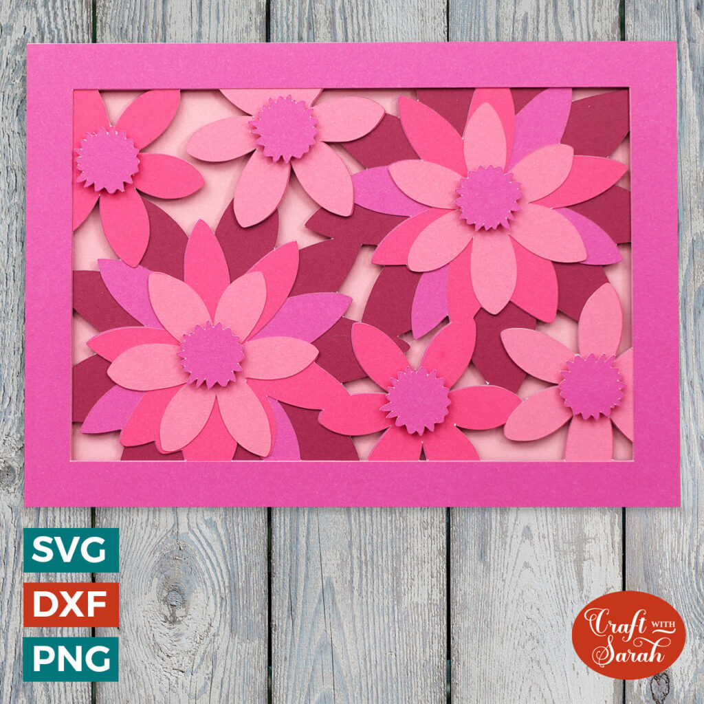 Pink Flowers Card - Craft with Sarah
