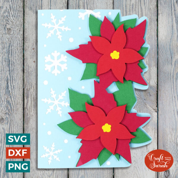 Poinsettia Side Edge Card