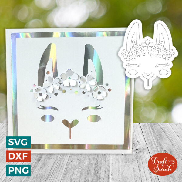 Flower Crown Llama Bend Out Card