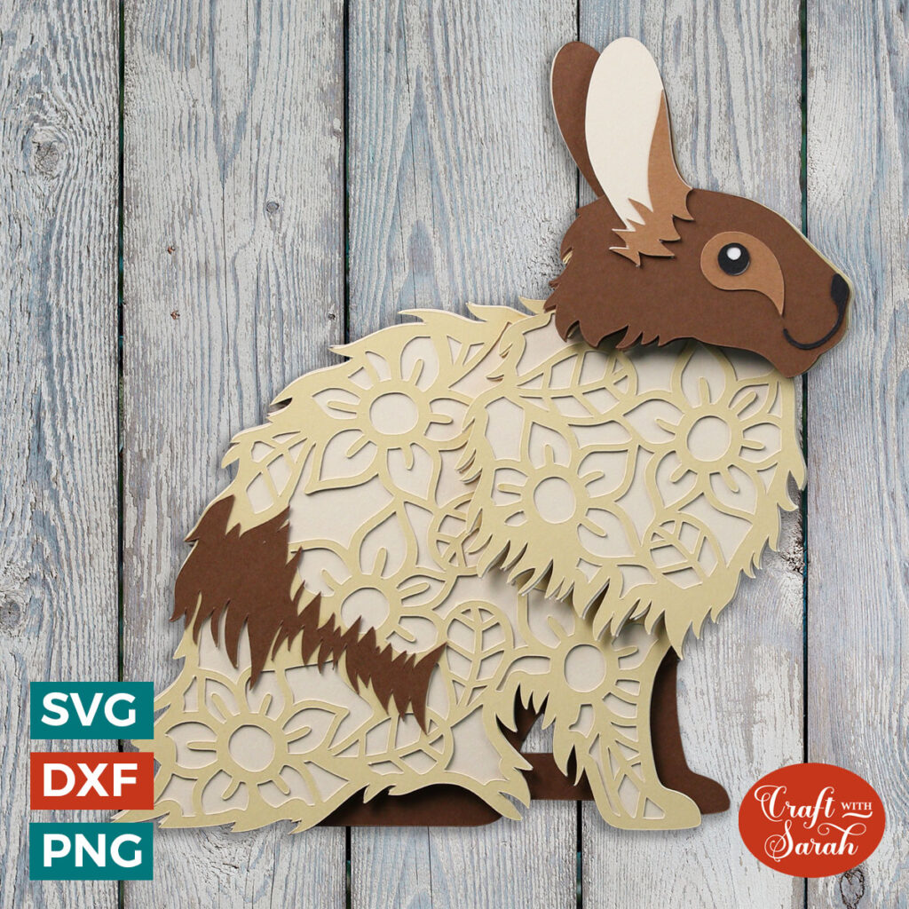 Long Fur Rabbit SVG - Craft with Sarah