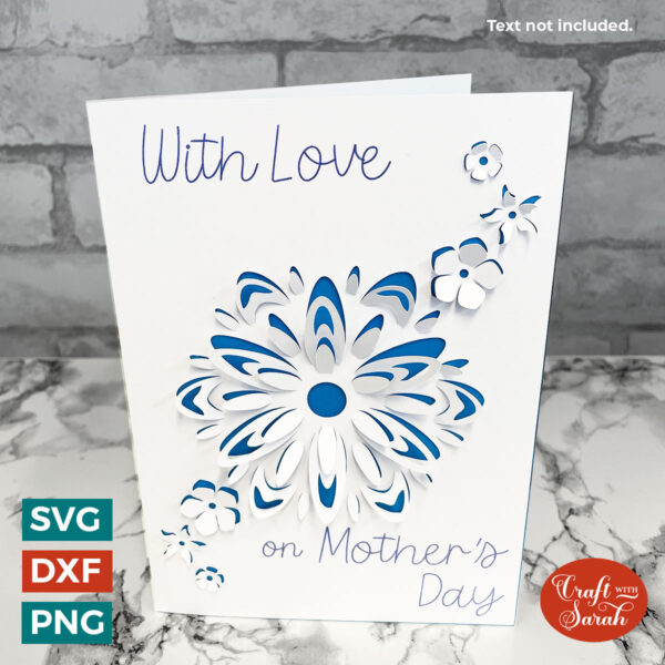 Large Flower Bend Out Card