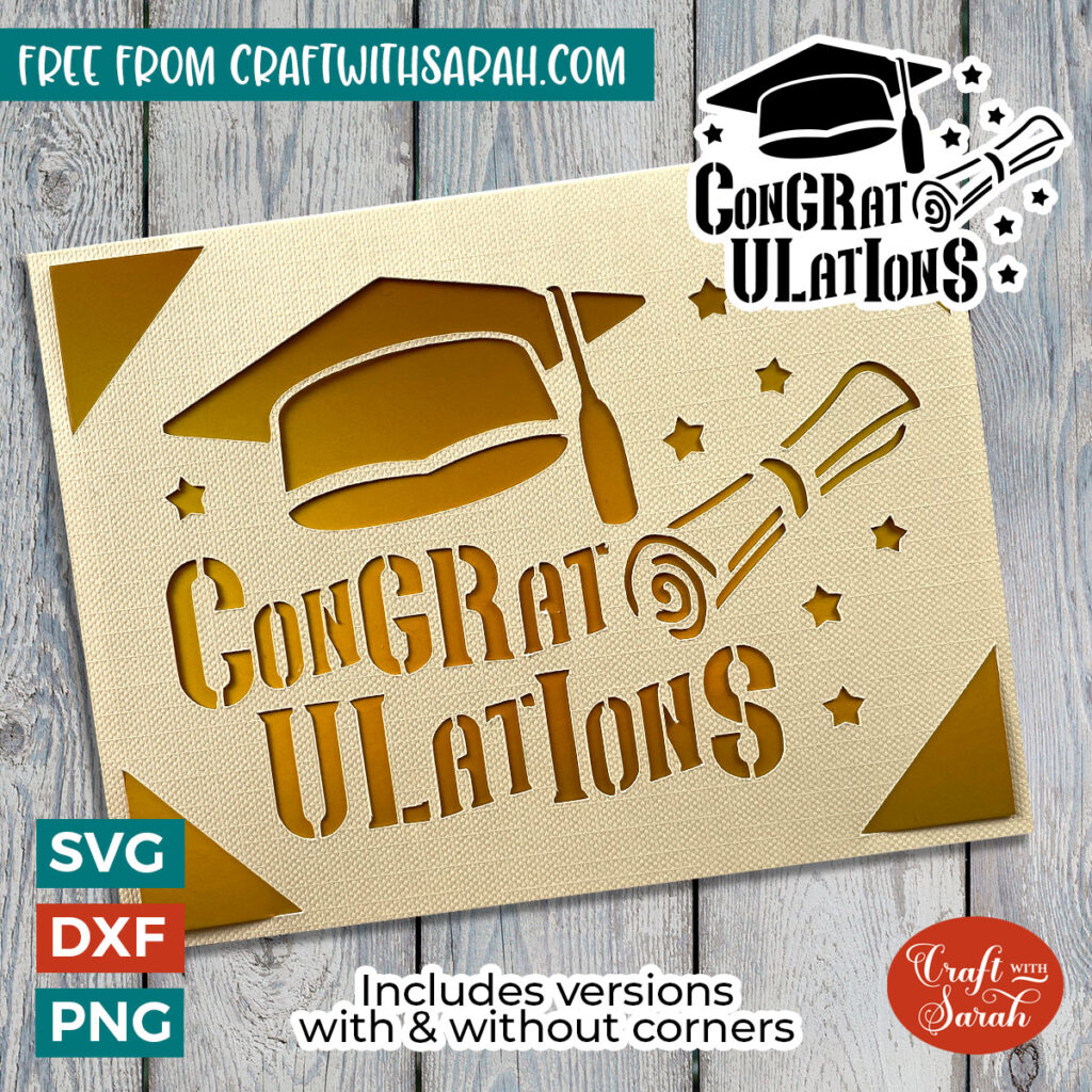 Graduation Cap & Diploma Insert Card - Craft with Sarah