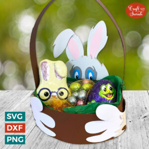 Easter Basket SVG with Bunny