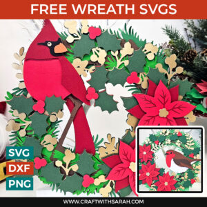 Cardinal and Robin Giant Wreaths