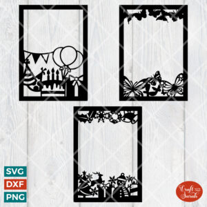 Word Ribbon Card Templates - 3 Designs