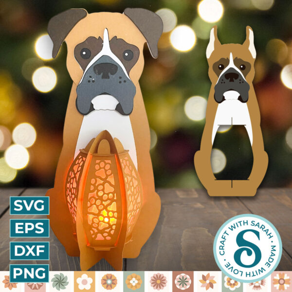 Boxer Dog Lantern