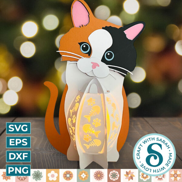Calico Cat Lantern
