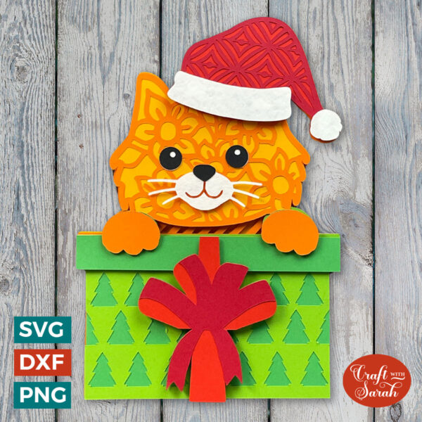 Christmas Kitten SVG