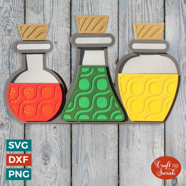 Halloween Potion Bottles SVG