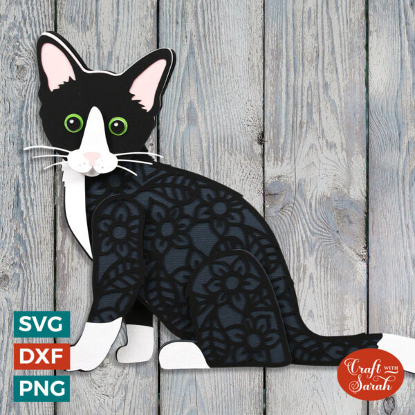 Kitten SVG - Black & White