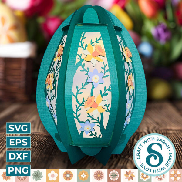 Spring Daffodils Easter Egg Lantern