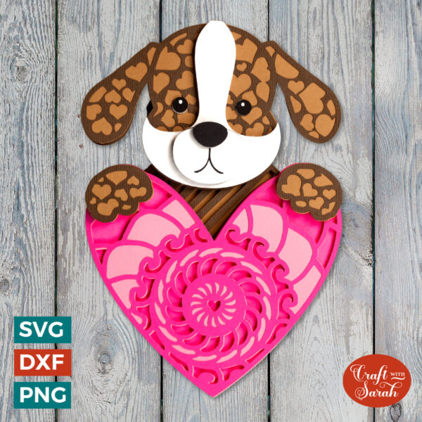Valentine Dog Heart SVG
