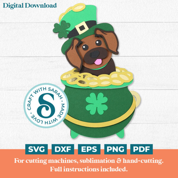 St Patrick's Day Dog SVG
