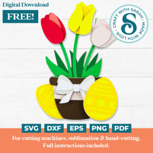 Easter Flower Pot with Tulips
