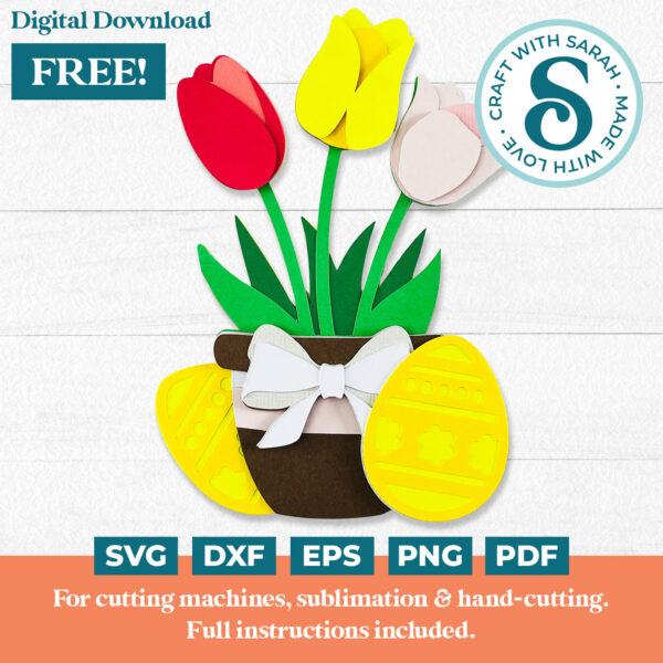 Easter Flower Pot with Tulips