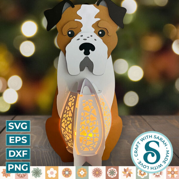 English Bulldog Lantern