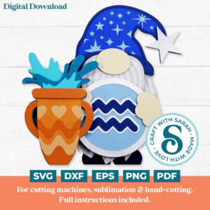 Aquarius Gnome SVG - Male