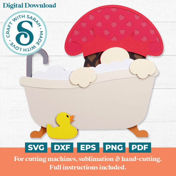 Bathtub Gnome SVG - Female