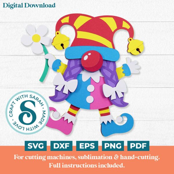 Clown Gnome SVG - Female
