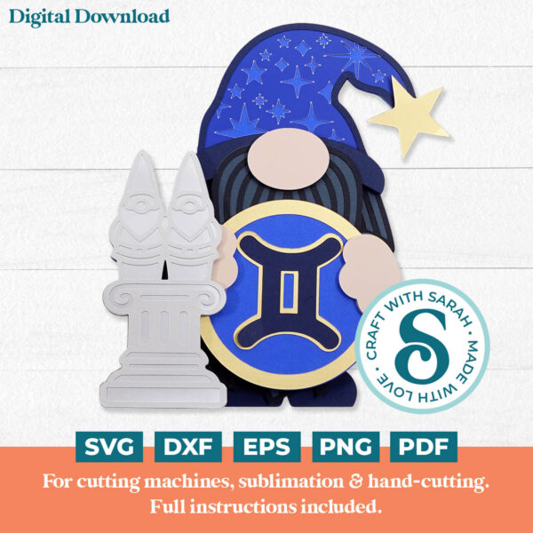 Gemini Gnome SVG - Male