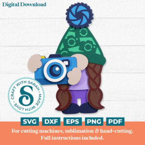 Photographer Gnome SVG - Female