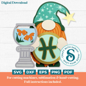 Pisces Gnome SVG - Male