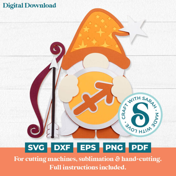 Sagittarius Gnome SVG - Female