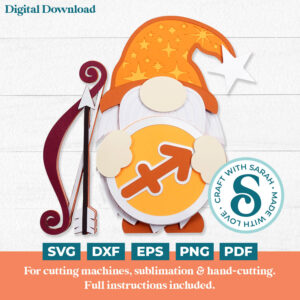 Sagittarius Gnome SVG - Male